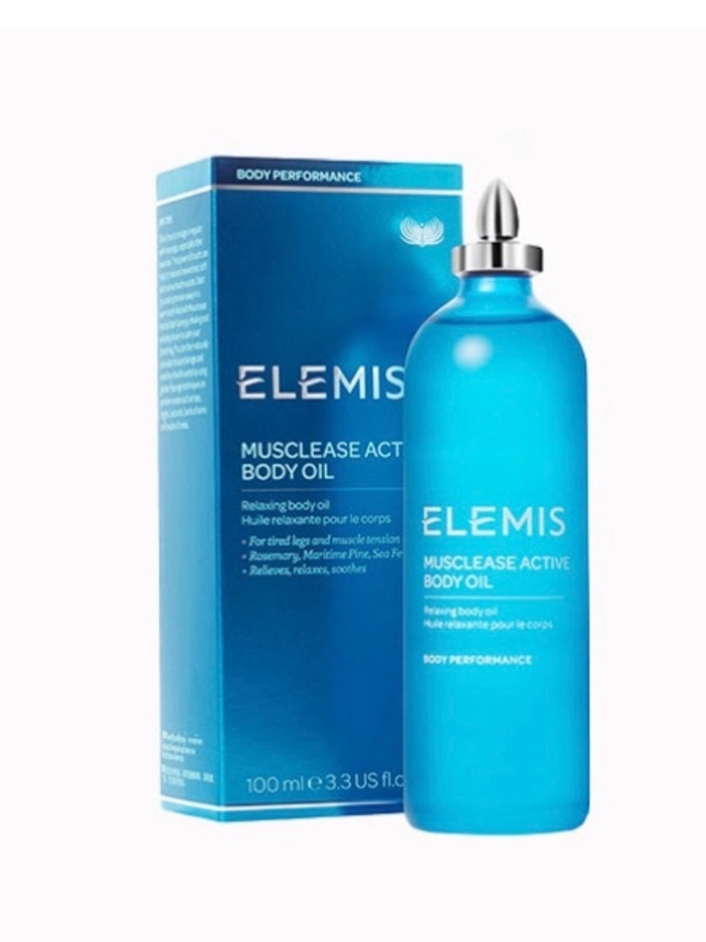 ELEMIS Musclease Active Body Oil - Bright Blue Bottle